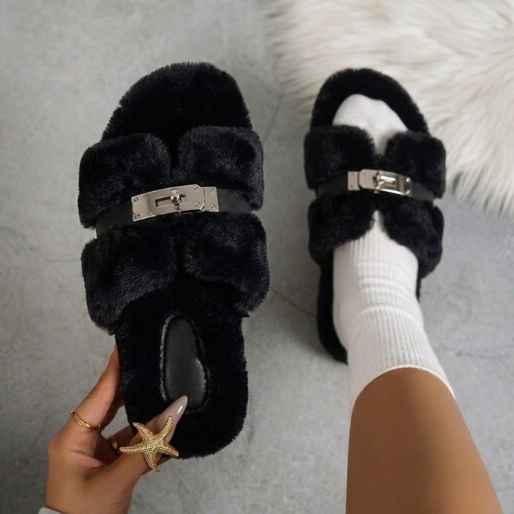 Luxe Fur Slides VIP