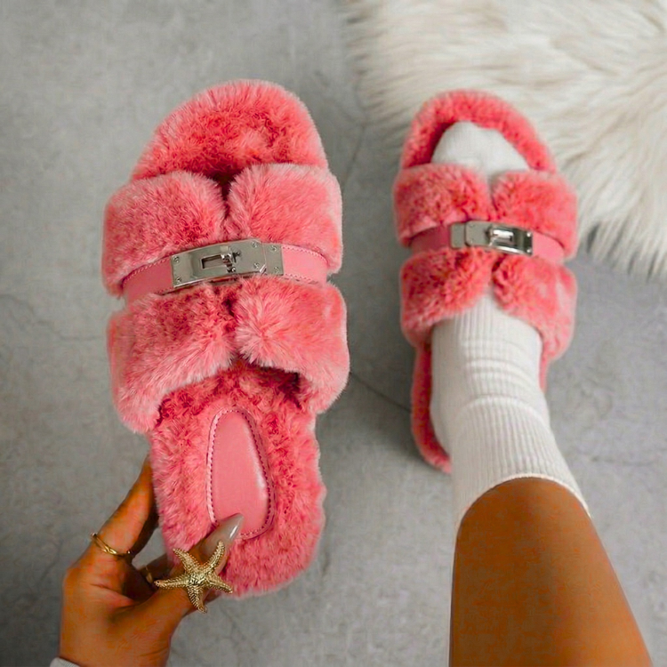 Luxe Fur Slides VIP